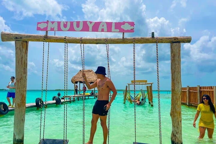 Bacalar Lagoon Kayak Tour: Cenote Azul, Club Mar Mol & Fort San Felipe from Playa del Carmen