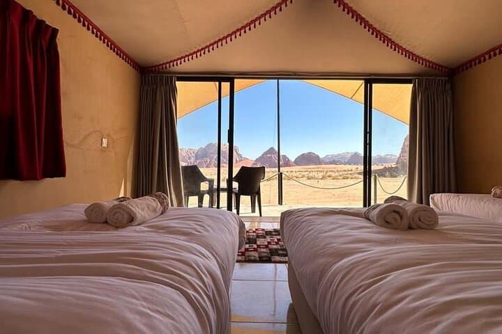 Wadi Rum Full-Day Jeep Tour with Luxury Bedouin Tent and Sand-Boarding photo 4