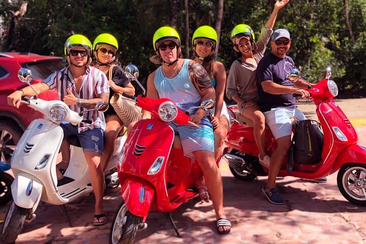 Tulum Vespa Tours with Lunch: Ruins, Snorkel & Private Cenote in One Day