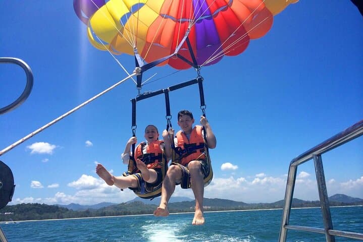 Soar Above Caribbean Waters: Private Parasailing & Shopping in Montego Bay