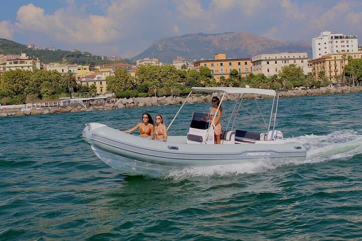 Private Amalfi Coast Boat Tour from Salerno — Swim, Caves & Positano Aperitif