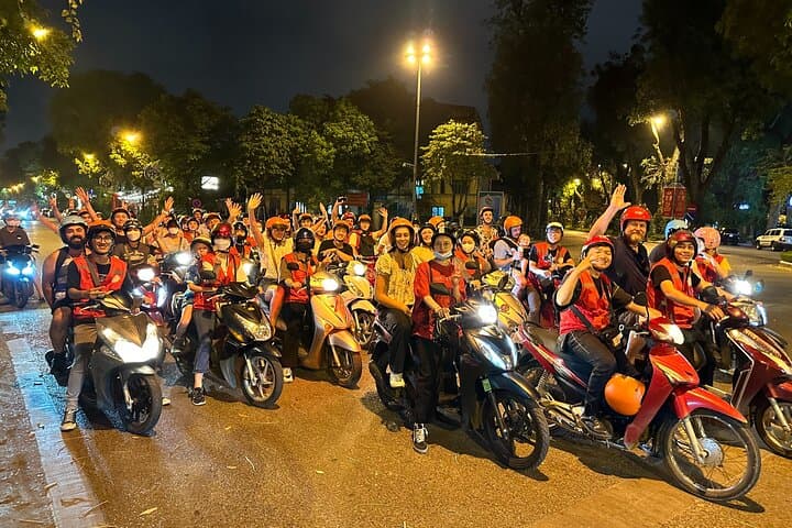 Night Motorbike Food Tour in Hanoi Led by Women — Train Street & Old Quarter Eats photo 2