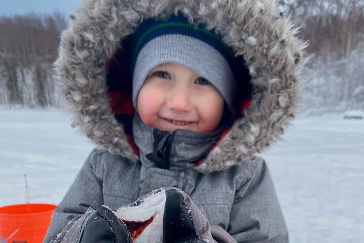Full-Day Ice Fishing on Nancy Lake: Guided Snowshoe & Heated Tent Experience in Palmer, Alaska