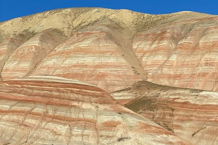 Climb Beshbarmag and Explore the Candy Mountains: Pink Lake Day Tour from Baku photo 4