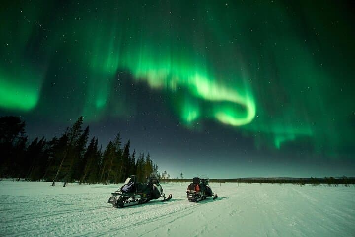 Levi Night Snowmobile Safari: Chase the Northern Lights on a 30 km Ride photo 1