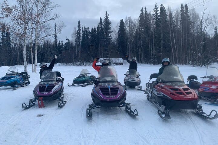 One-Hour Snowmobile Adventure on Fairbanks' Midnight Sun Golf Course