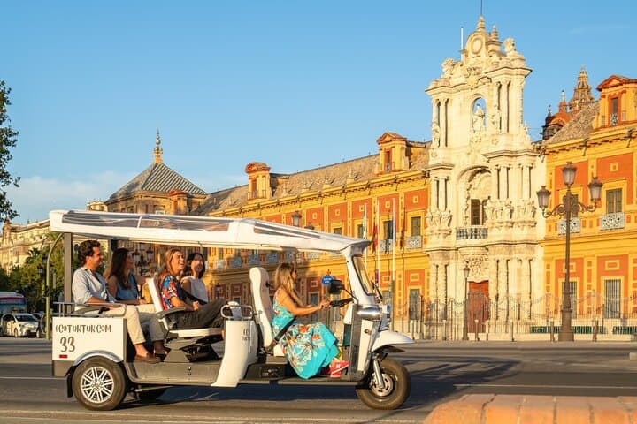 Private Eco Tuk Tuk Welcome Tour of Seville — Plaza de España & Triana Highlights