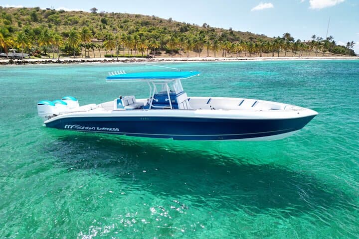 Private BVI Charter from St. Thomas on a 37' Midnight Express