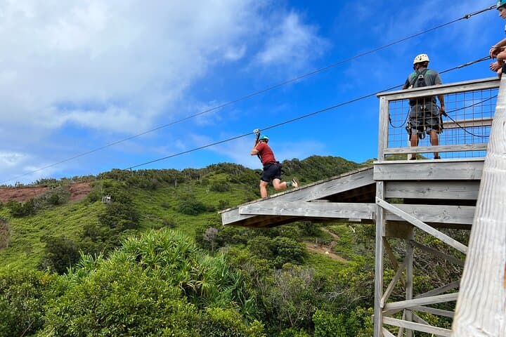 Shaka Zipline 8-Line Tour — Poipu Kauai Zipline with Ocean & Mountain Views