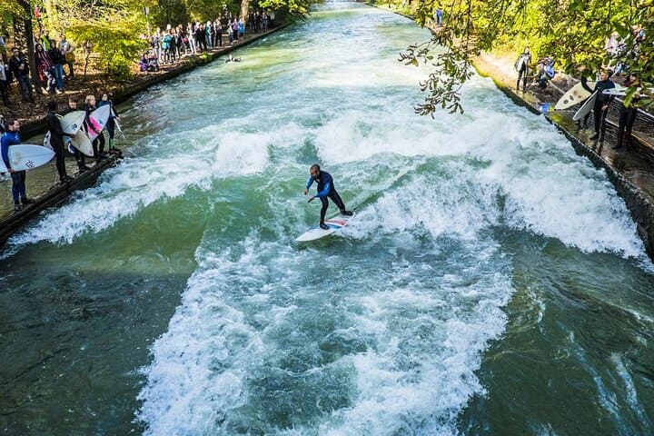 Eisbach River Wave Surfing in Munich: City-Center River Surf Experience photo 3
