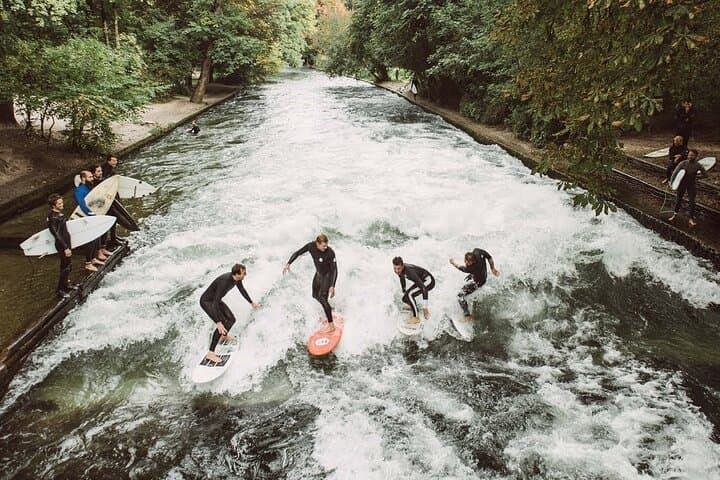Eisbach River Wave Surfing in Munich: City-Center River Surf Experience photo 4