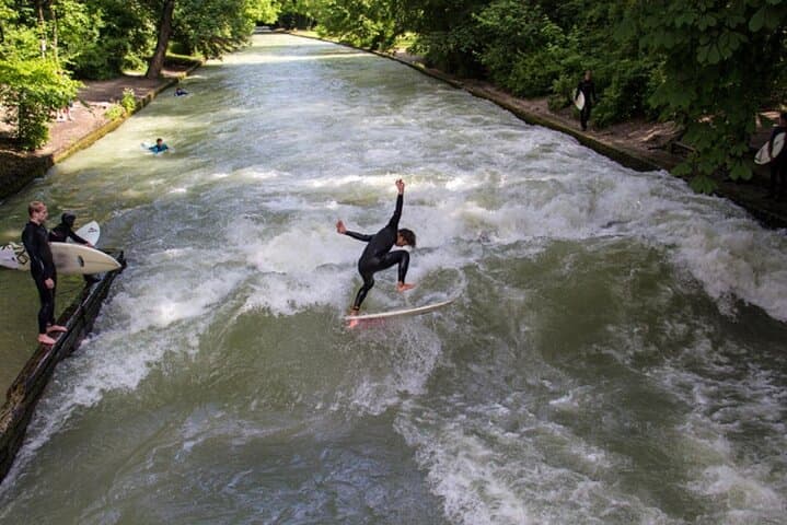 Eisbach River Wave Surfing in Munich: City-Center River Surf Experience photo 5