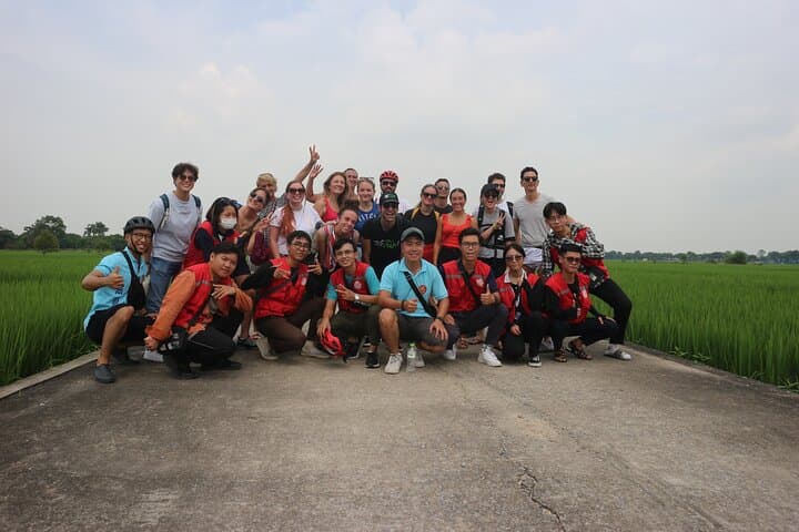 Hanoi Full-Day Cycling Tour — Long Bien Bridge, Train Street & Countryside Lunch