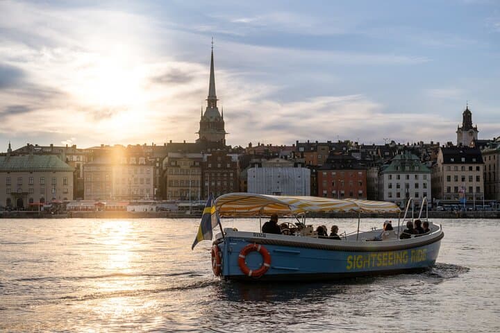 Electric Open-Boat Tour of Stockholm: Guided Canal Cruise to Vasa, Djurgården & Royal Sights
