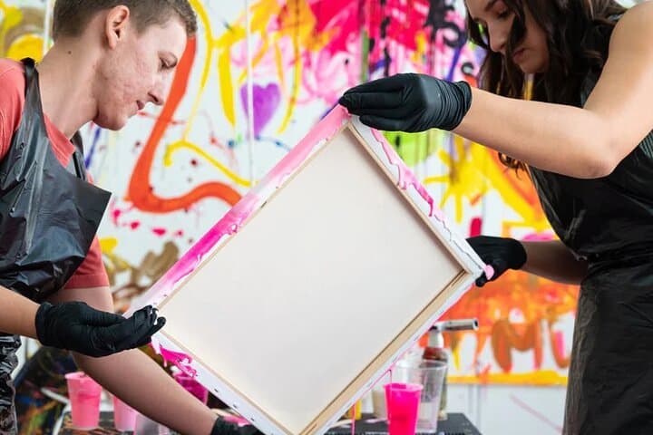 Private Fluid Acrylic Painting Class in Chicago: Hands-On Fluid Art Workshop photo 3