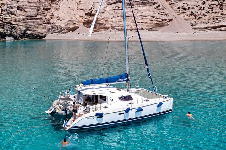 Full-Day Catamaran Cruise to Milos & Poliegos — Snorkel, BBQ & Blue Lagoons photo 2