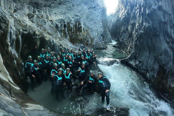 Body Rafting the Alcantara Gorges: Canyon Waterfall Adventure in Sicily photo 1
