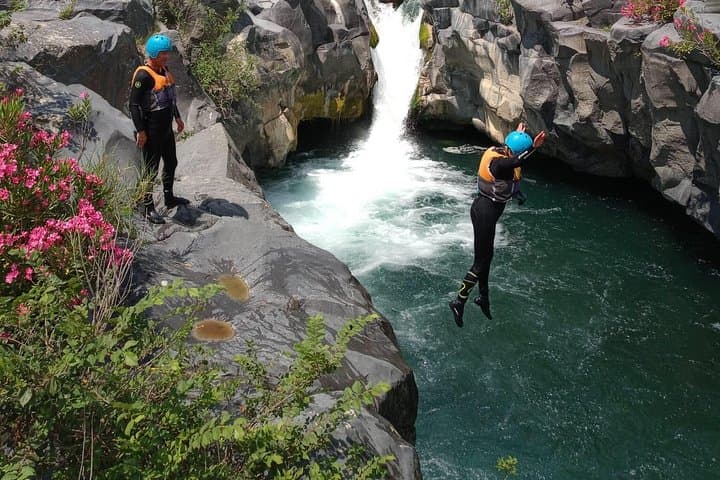 River Jumping at Alcantara Gurne: Canyoning, Jumps & Body-Rafting in Sicily
