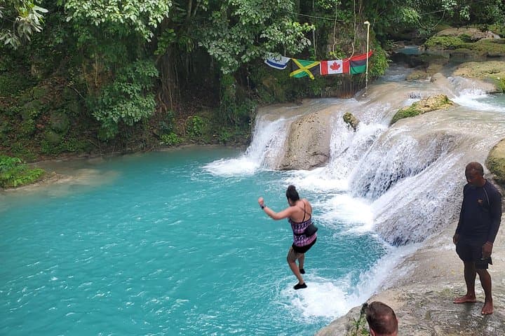 Bluehole and Secret Falls: Ocho Rios cliff jumps, rope swings and rainforest walk photo 1