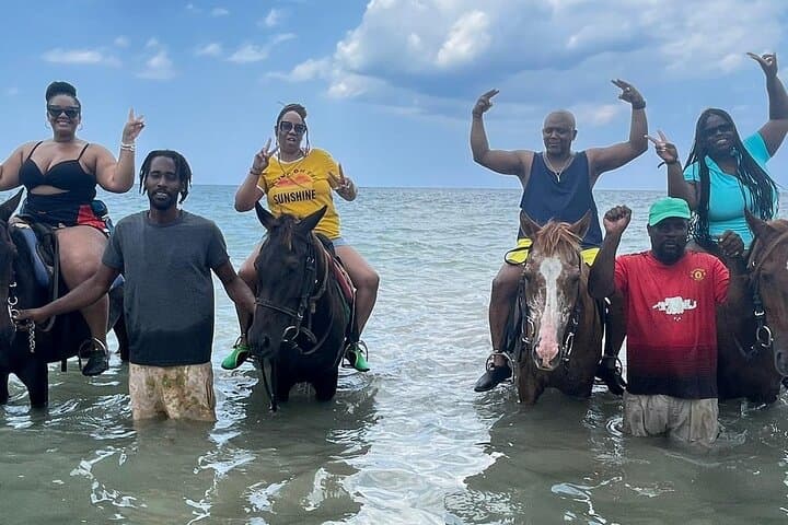 Climb Dunns River Falls and Horseback Ride into the Caribbean from Montego Bay photo 1