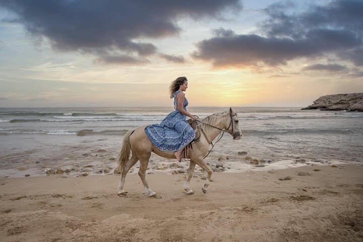 Sunset Beach Horse Ride in Taghazout: Atlantic Gallops & Coastal Trails