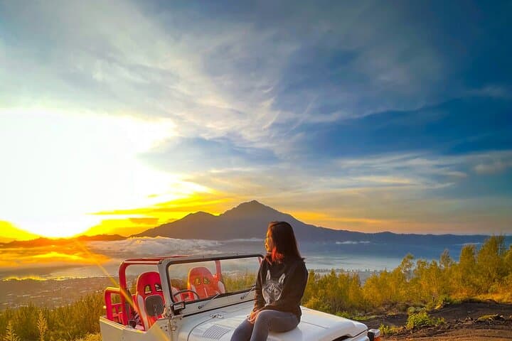 Sunrise Summit: Mount Batur Jeep Trek, Crater Walk and Hot Springs