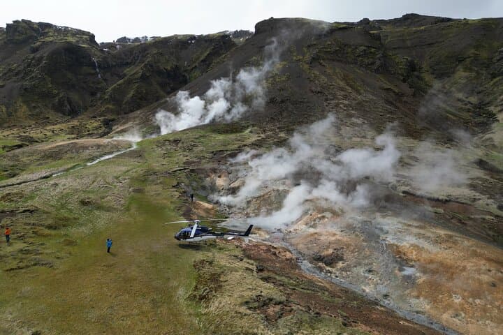 Fire and Ice Helicopter Tour: Land on Thorisjokull Glacier and Hengill Geothermal Valley photo 4