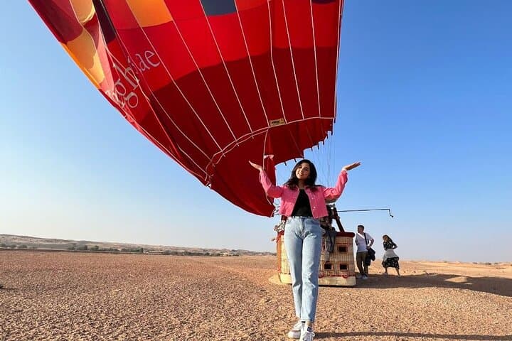 Dubai Desert Sunrise Hot Air Balloon with Falcon Show and Camel Ride photo 1