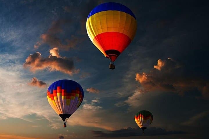 Sunrise Hot Air Balloon Over Margham Desert with Traditional Arabic Breakfast photo 2
