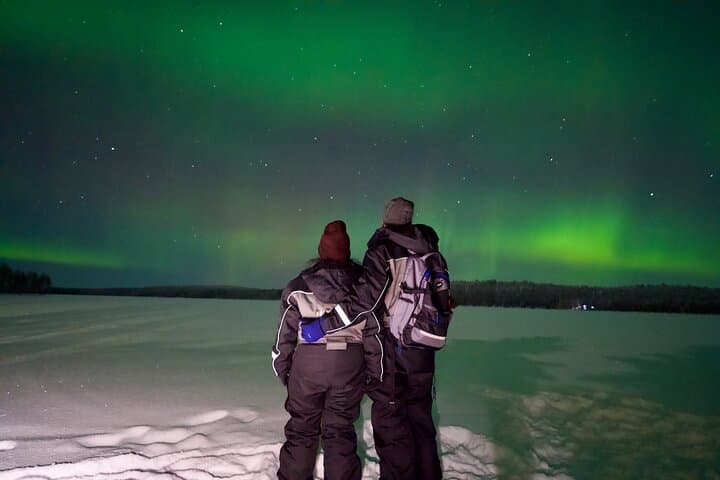 Lapland Northern Lights Sleigh Ride: Snowmobile-Pulled Aurora Tour near Rovaniemi photo 3