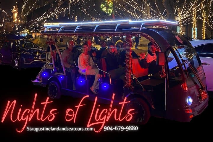 St. Augustine Night of Lights: Electric Cart Holiday Lights Tour