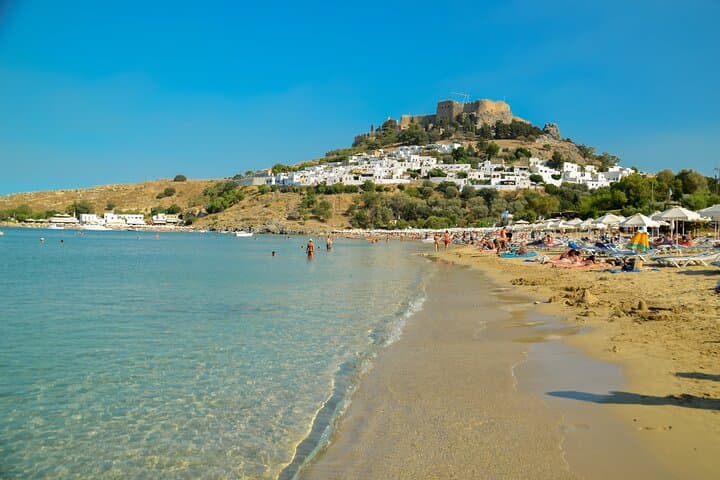 Explore Rhodes: Full-Day Tour to Lindos, Seven Springs & Kallithea