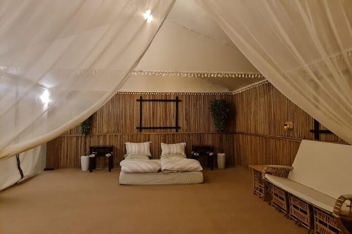 Overnight Desert Safari & Hot Air Balloon in Dubai: Camp, Dunes, Sunrise Views photo 2