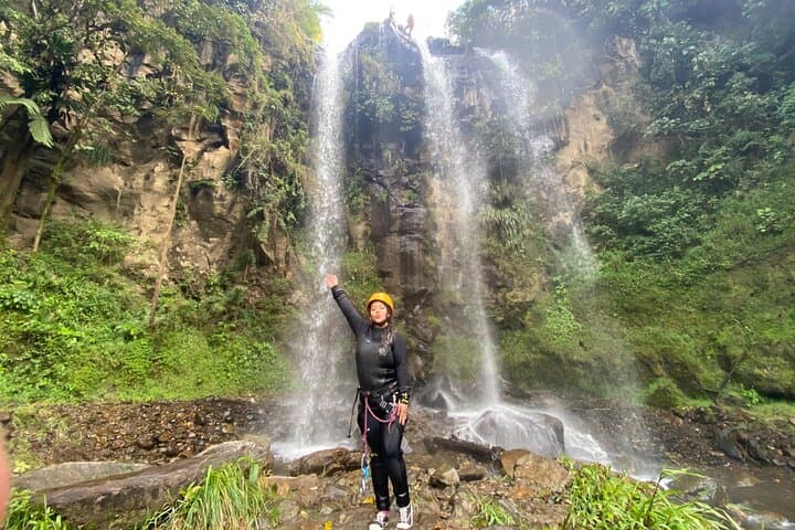 Canyoning Chamana Waterfall: 35m Rappels & Natural Toboggans near Baños photo 2