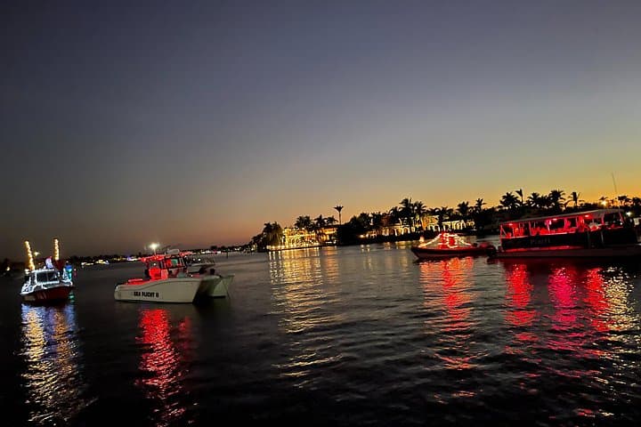 Naples Holiday Light Cruise: Sunset & Port Royal Private Pontoon Tour photo 1