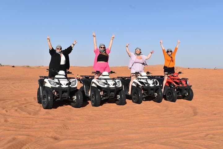 Dubai VIP Desert Safari: 5-Star Camp, Dune Bashing & Sunset ATV Ride