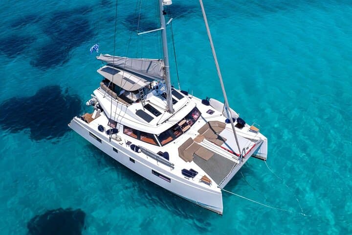 Private Chania Catamaran Cruise to Agioi Theodoroi — Swim, Snorkel & Mediterranean Lunch