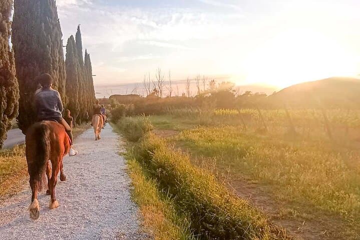 Tuscany Beginner Horseback Ride & Aperitif to Certosa di Calci