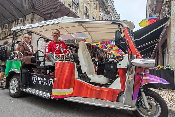 Explore Lisbon's Heart: 100-Minute Private Tuk-Tuk Tour of Alfama, Chiado & Miradouros