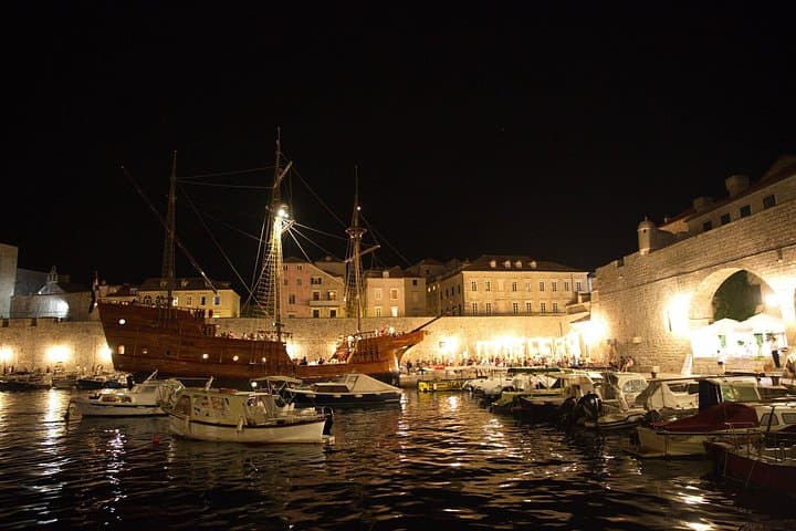 Dubrovnik Panoramic Night Cruise on the Karaka — Old City Lights & Sea Walls photo 1