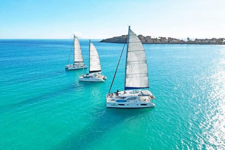 Full-Day Catamaran Cruise in Saint Maarten — Snorkel, SUP & Beach Stops