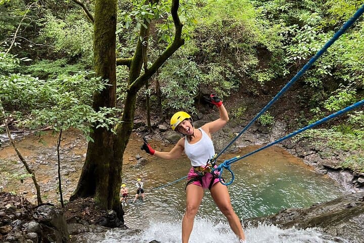 Waterfall Rappelling in Nosara — Rappel a 20m Jungle Cascade Near Playa Guiones