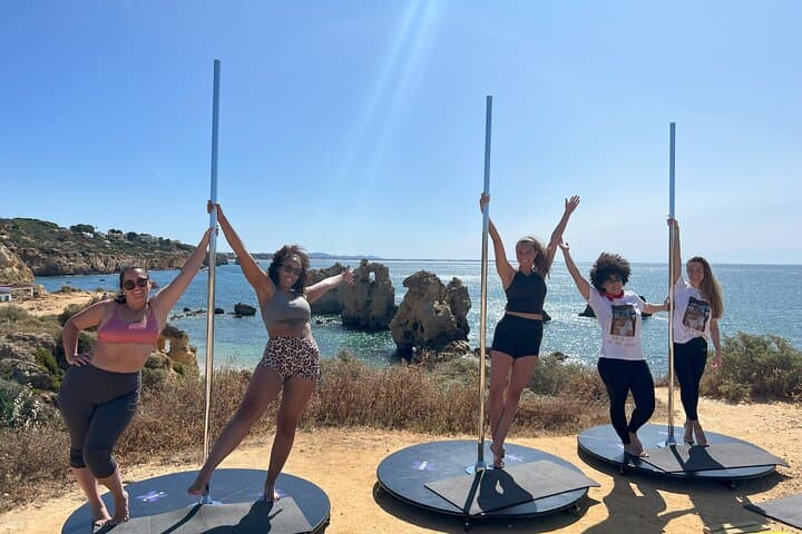 Praia dos Arrifes Ocean-View Pole Dance Class — Algarve Beginner Lesson with Prosecco