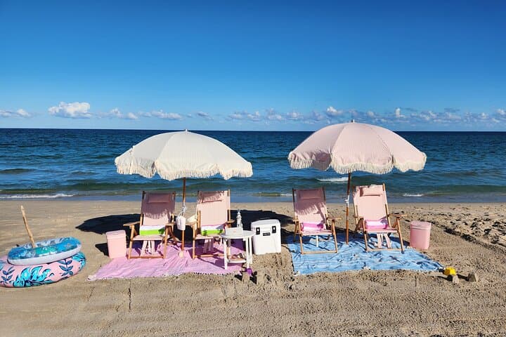 Stress-Free West Palm Beach Beach Setup: Umbrella, Chairs, Yeti Cooler & JBL Speaker photo 3