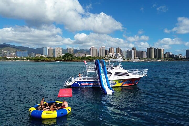 Waikiki Deluxe Snorkel & Wildlife Cruise: Slide, Swim, Spot Turtles and Dolphins photo 3
