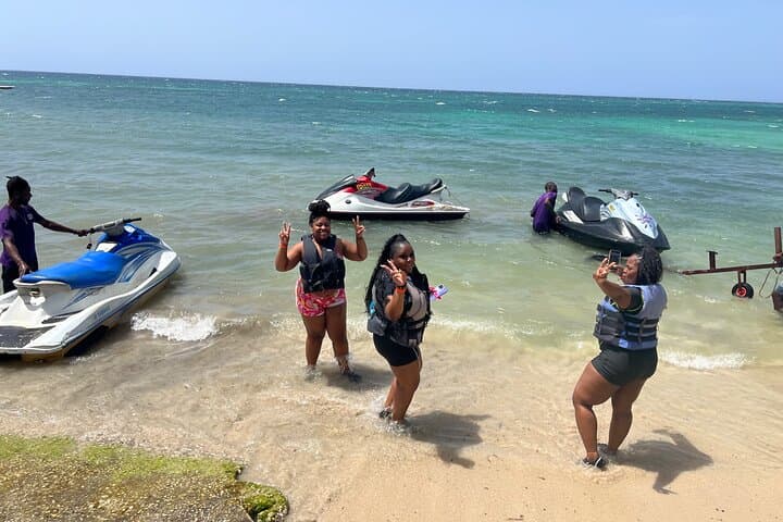 Montego Bay Jetski and Bamboo River Rafting: Ocean Speed and Bamboo Calm