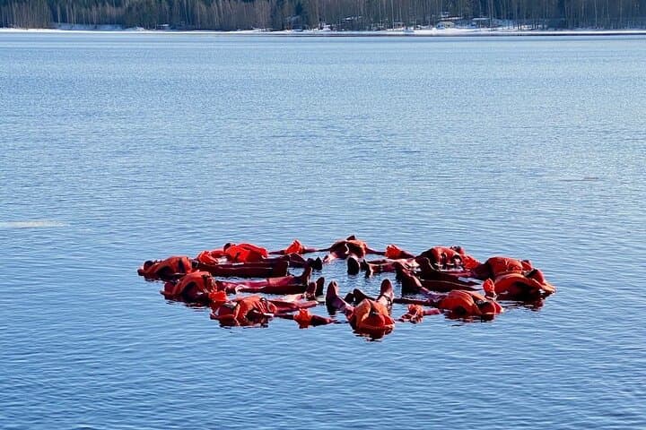 Arctic Ice Floating on Lake Saimaa — Guided Winter Float in Puumala photo 5