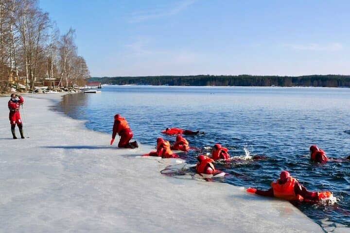 Arctic Ice Floating on Lake Saimaa — Guided Winter Float in Puumala photo 6