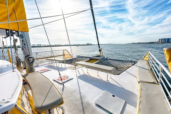 Catamaran to Shell Island: Inflatable Water Park, Snorkel & Dolphin Cruise in Panama City Beach photo 6