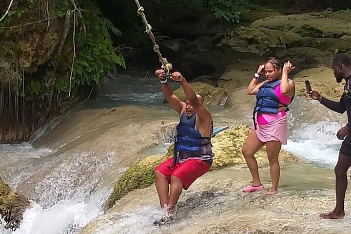 Blue Hole & Dunn's River Falls Day Tour — Rope Swings, Cliff Jumps & Waterfall Climbs in Ocho Rios photo 5